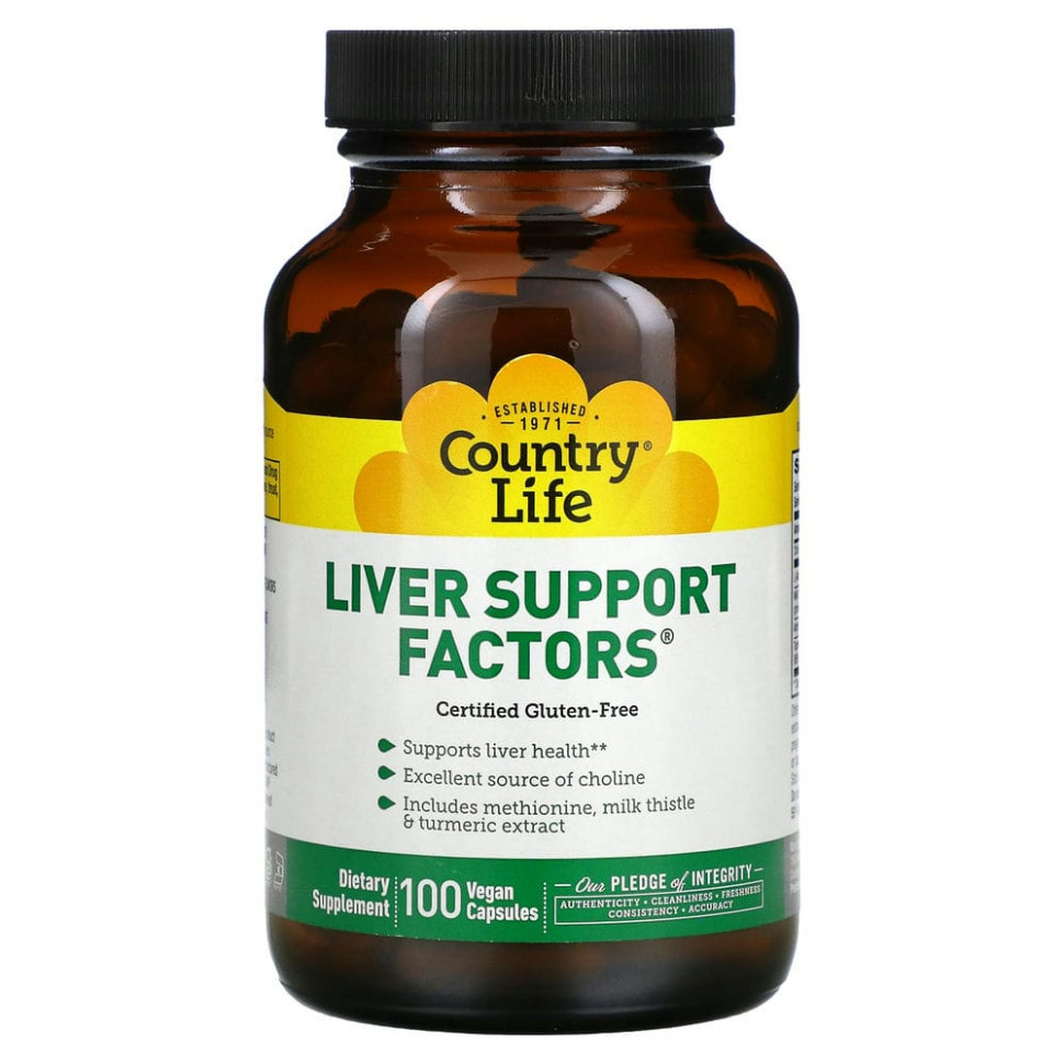   Country Life, Liver Support Factors, 100      -     -,    