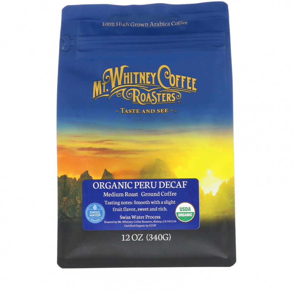   Mt. Whitney Coffee Roasters, Organic Peru Decaf,  ,  , 340  (12 )    -     -,    