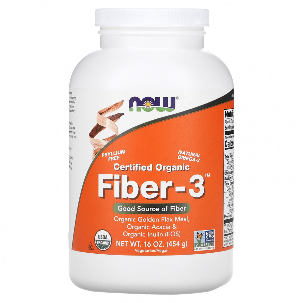   NOW Foods,   , Fiber-3, , 454  (16 )    -     -,    