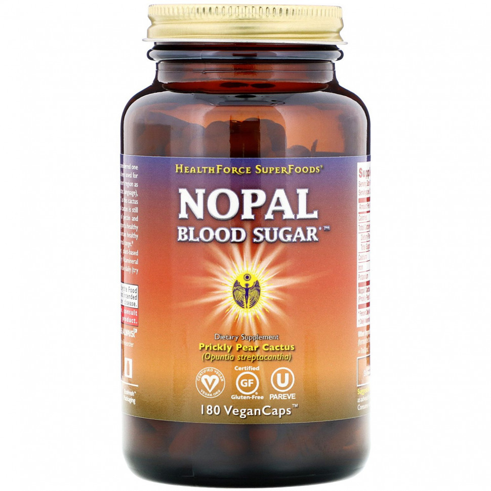   HealthForce Superfoods, Nopal Blood Sugar, 180      -     -,    