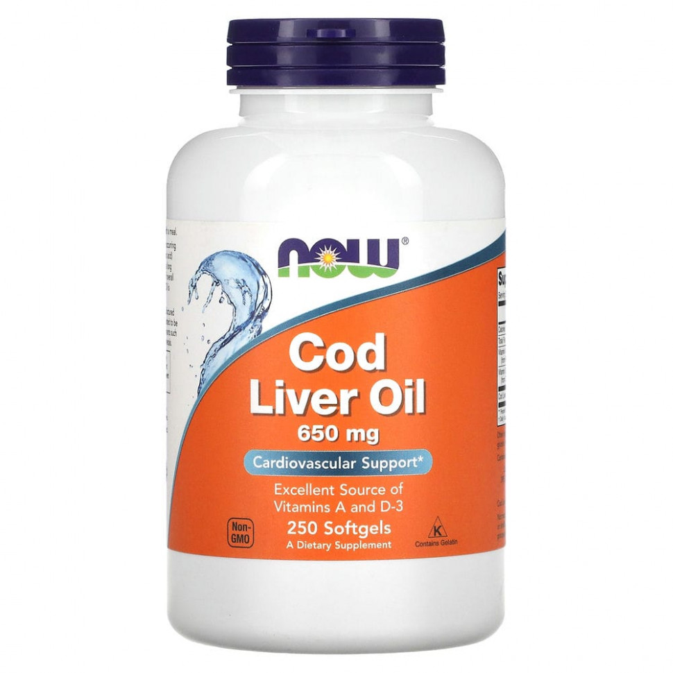   NOW Foods, Cod Liver Oil, 650 , 250       -     -,    