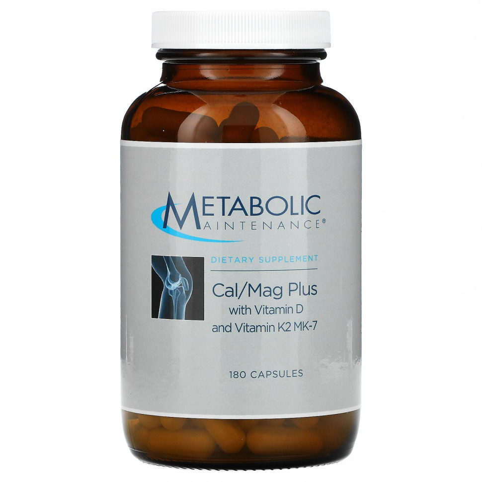   Metabolic Maintenance, Cal / Mag Plus   D   K2 MK-7, 180     -     -,    