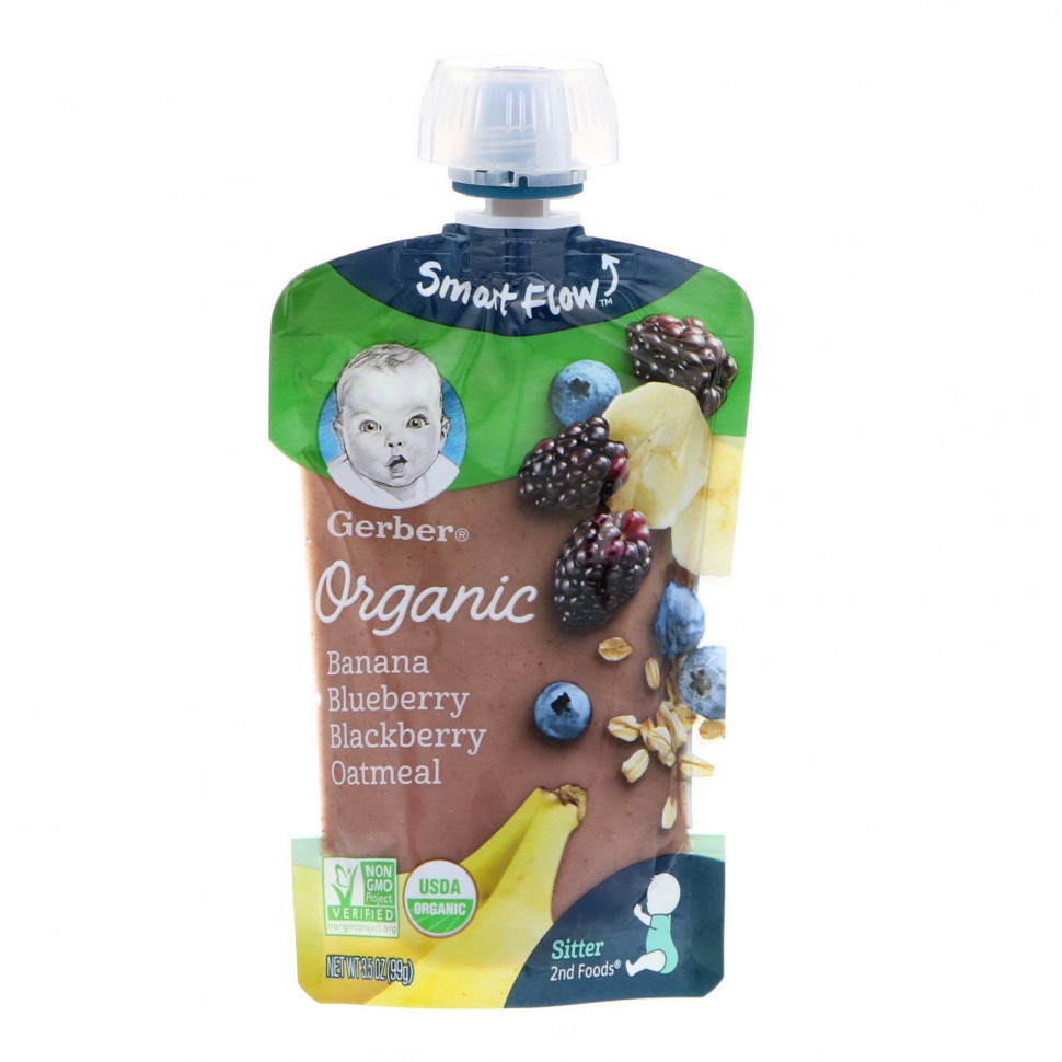   Gerber, Smart Flow, Organic, ,     , 99  (3,5 )    -     -,    