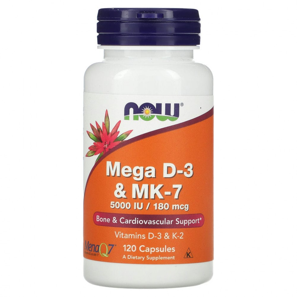   NOW Foods, Mega D-3  MK-7, 120     -     -,    