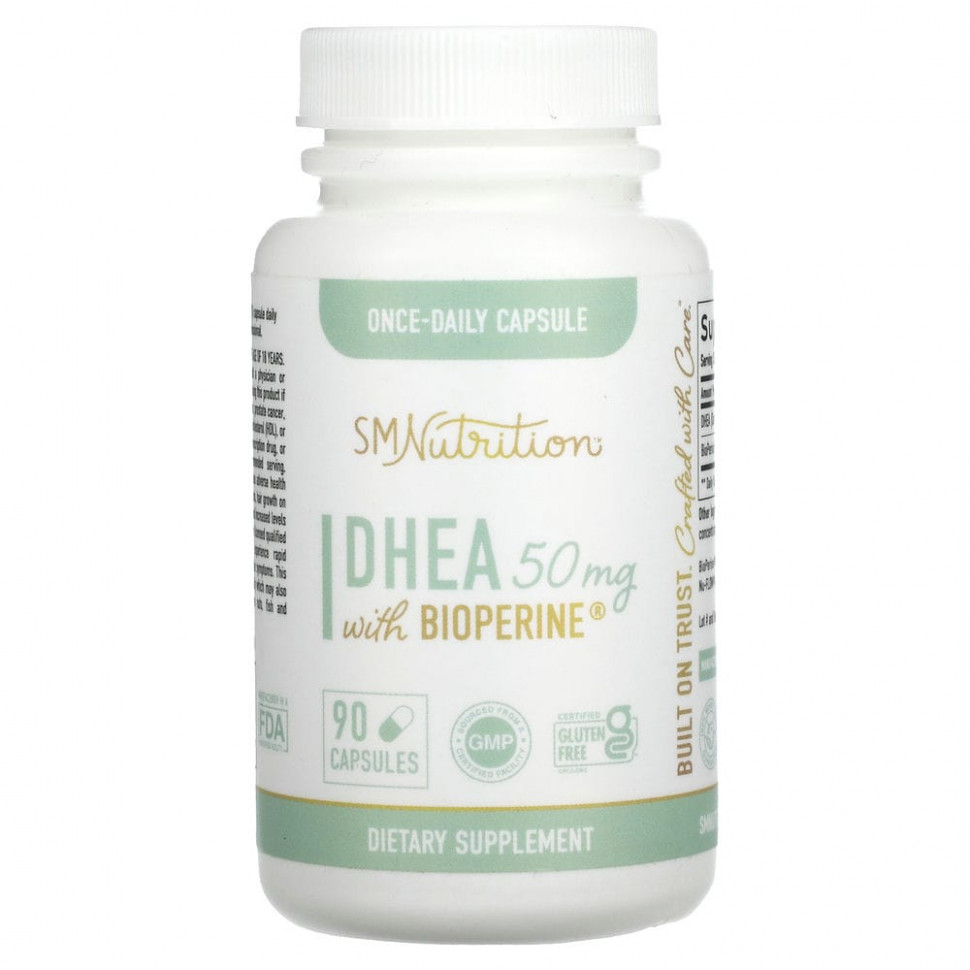   SMNutrition, DHEA with Bioperine , 50 mg , 90 Capsules    -     -,    