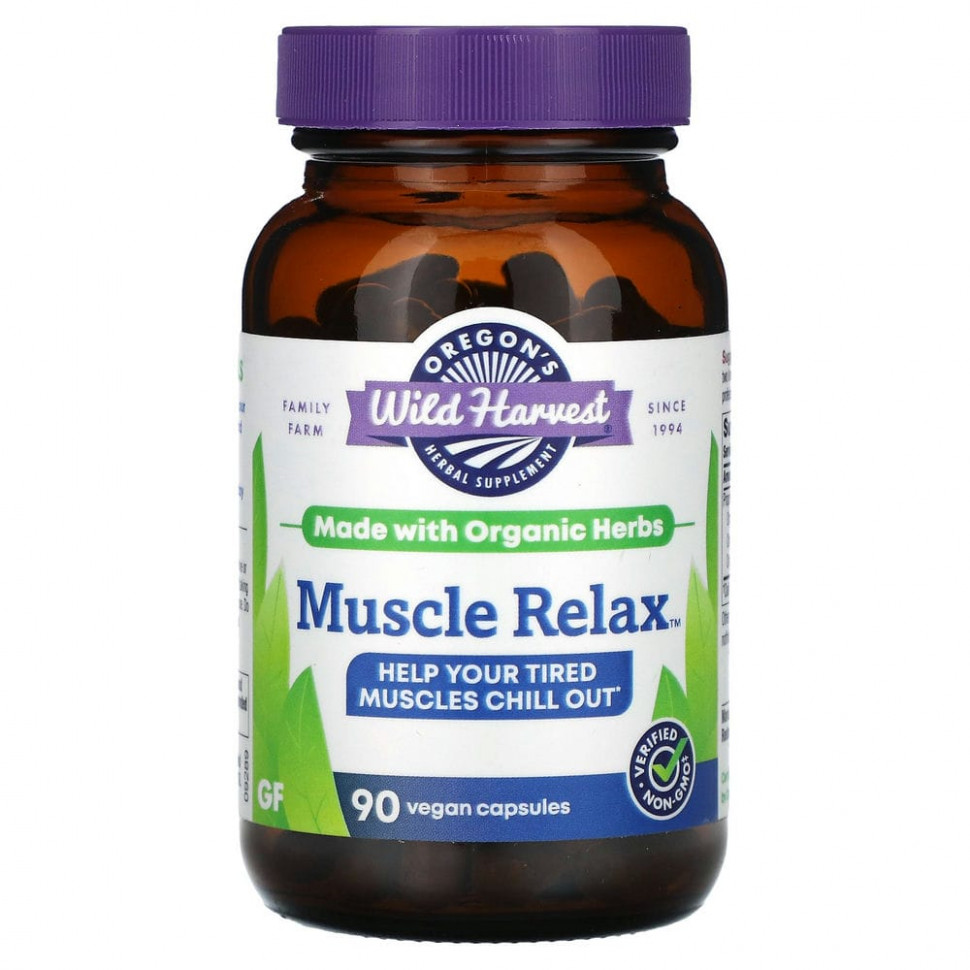   Oregons Wild Harvest, Muscle Relax, 90 Vegan Capsules    -     -,    