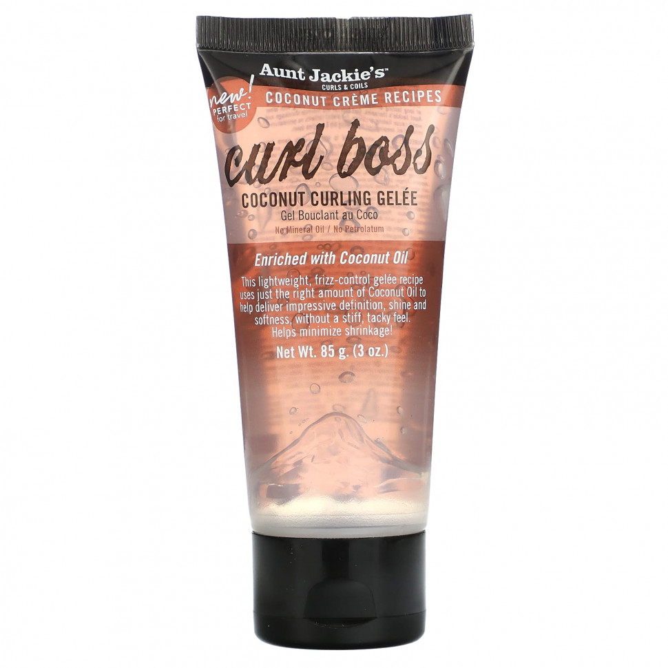   Aunt Jackie's Curls & Coils, Curl Boss, Coconut Curling Gelee, 85  (3 )    -     -,    