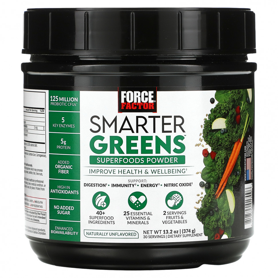   Force Factor, Smarter Greens, , ,  , 374  (13,2 )    -     -,    