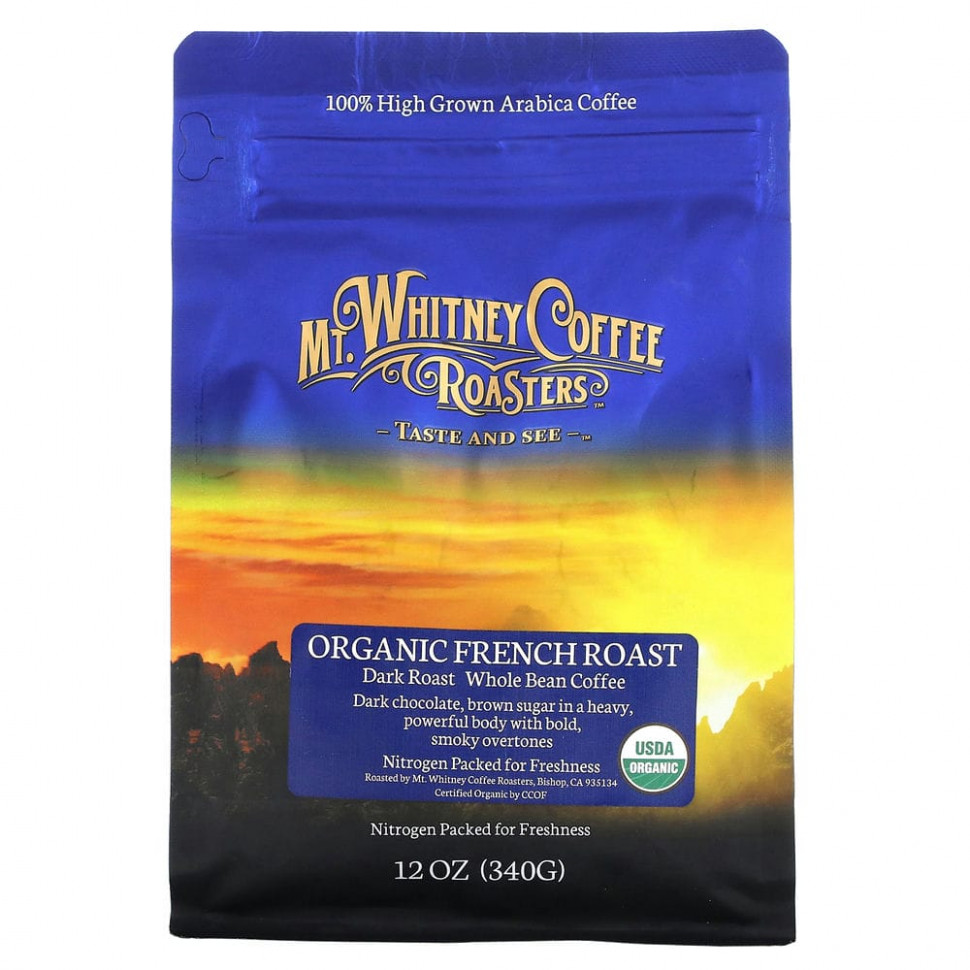   Mt. Whitney Coffee Roasters, Organic French Roast,    ,  , 340  (12 )    -     -,    