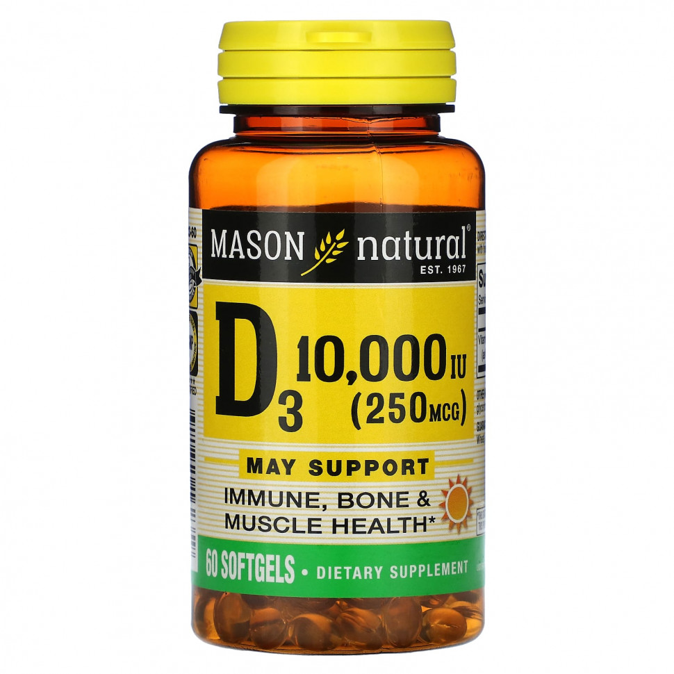   Mason Natural,  D3, 250  (10 000 ), 60      -     -,    