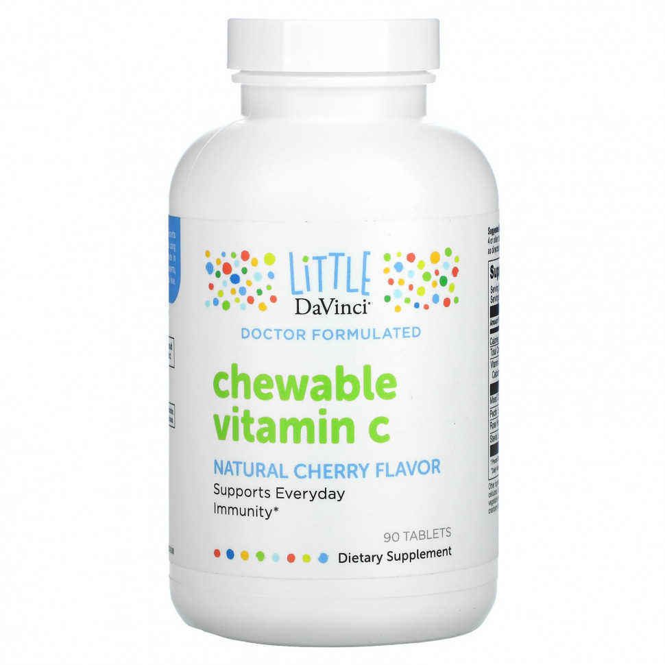   Little DaVinci, Chewable Vitamin C, Natural Cherry Flavor, 90 Tablets    -     -,    