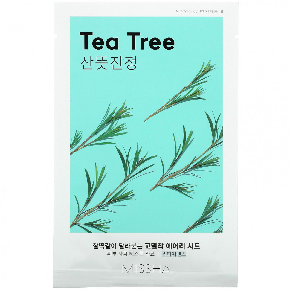   Missha,   Airy Fit Beauty Sheet Mask, Tea Tree, 1 , 19     -     -,    