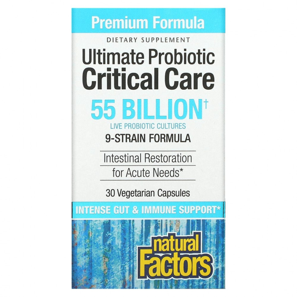   Natural Factors, Ultimate Probiotic Critical Care, 55  , 30      -     -,    