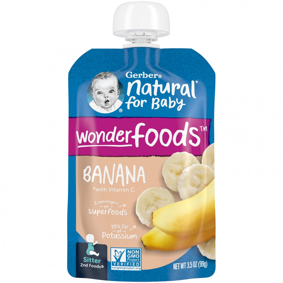   Gerber, Natural for Baby, Wonder Foods, 2nd Foods, , 99  (3,5 )    -     -,    