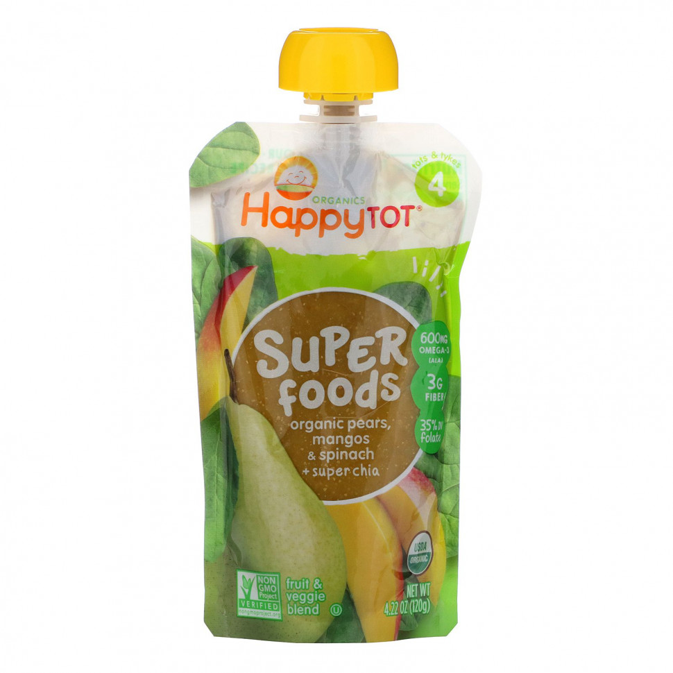   Happy Family Organics, HappyTot, SuperFoods,  , ,    , 120  (4,22 )    -     -,    