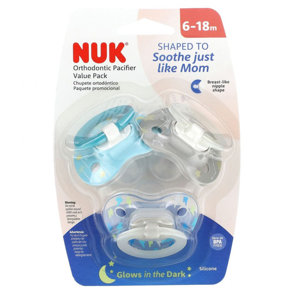   NUK,   Glow in the Dark,   618 ,     ,   3     -     -,    