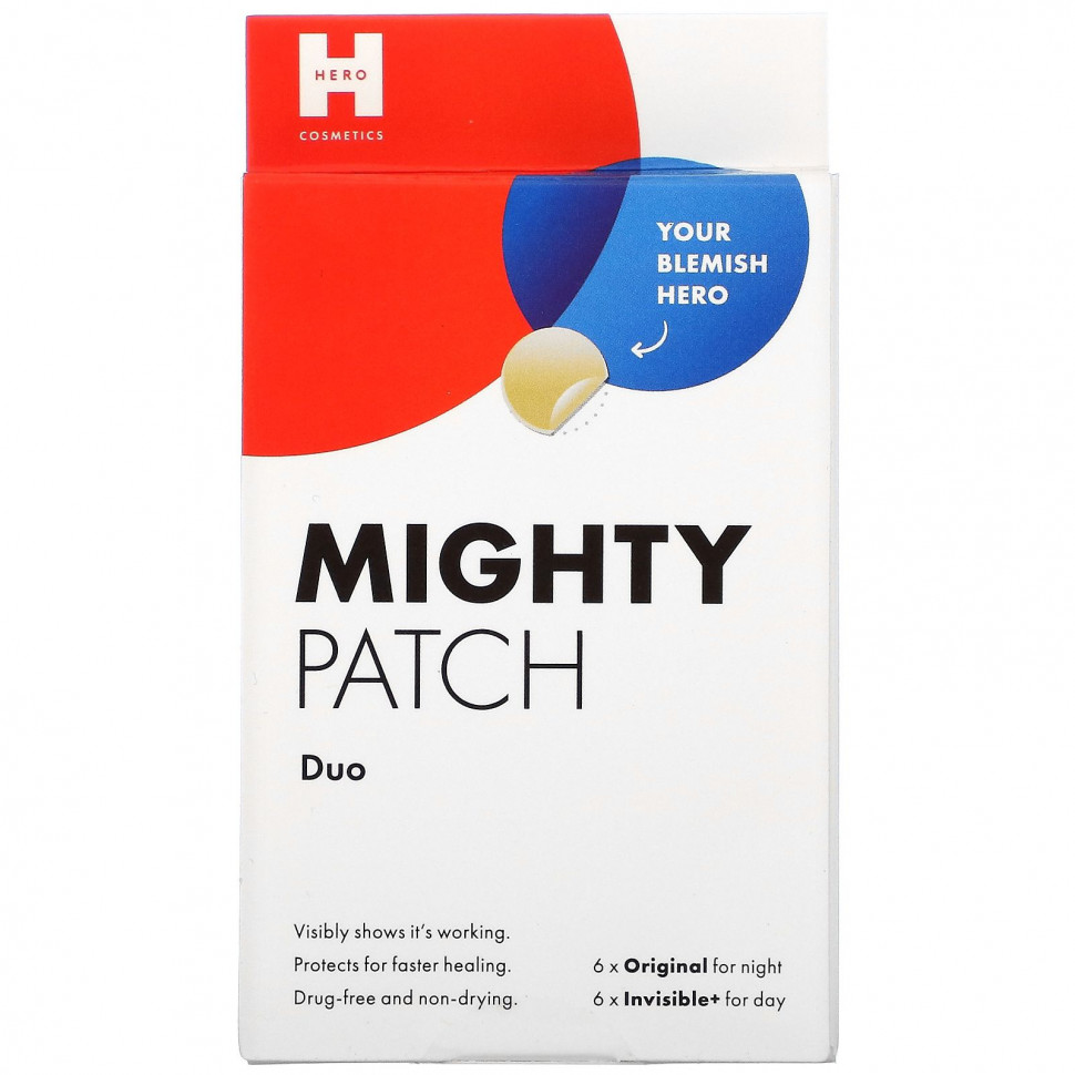   Hero Cosmetics, Mighty Patch Duo, 6 Original + 6 Invisible+ Patches    -     -,    