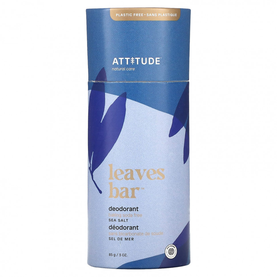   ATTITUDE, Leaves Bar, Deodorant, Sea Salt, 3 oz (85 g)    -     -,    