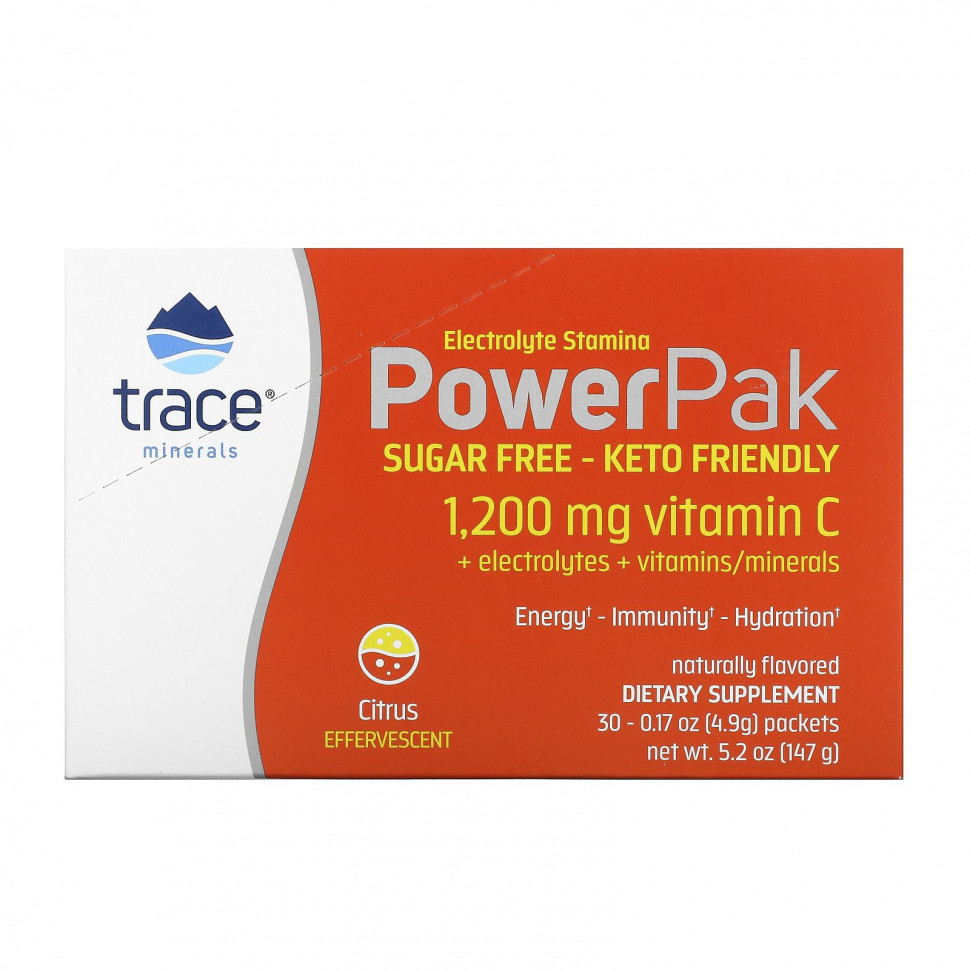   Trace Minerals , Electrolyte Stamina PowerPak,  , , 30   4,9  (0,17 )    -     -,    