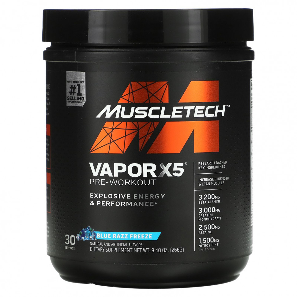   Muscletech, VaporX5, Next Gen,  ,   Blue Razz Freeze, 266  (9,40 )    -     -,    