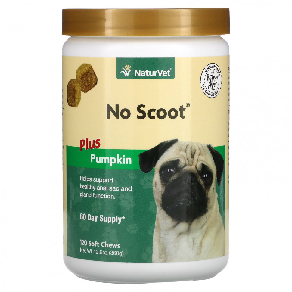   NaturVet, No Scoot Plus Pumpkin,  , 120  , 360  (12,6 )    -     -,    