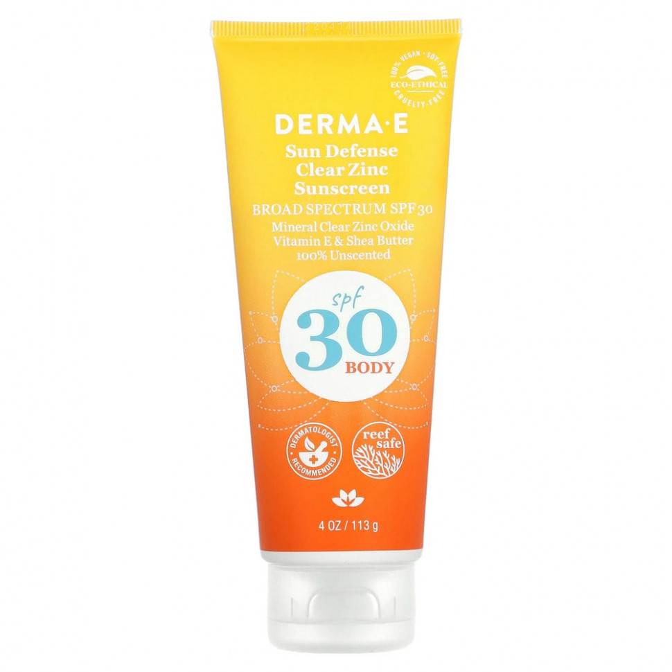   DERMA E, Sun Defense Clear Zinc,    , SPF 30,  , 113  (4 )    -     -,    