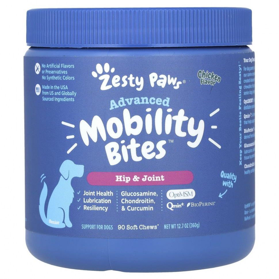   Zesty Paws, Advanced Mobility Bites  ,    ,   , 90  , 360  (12,7 )    -     -,    