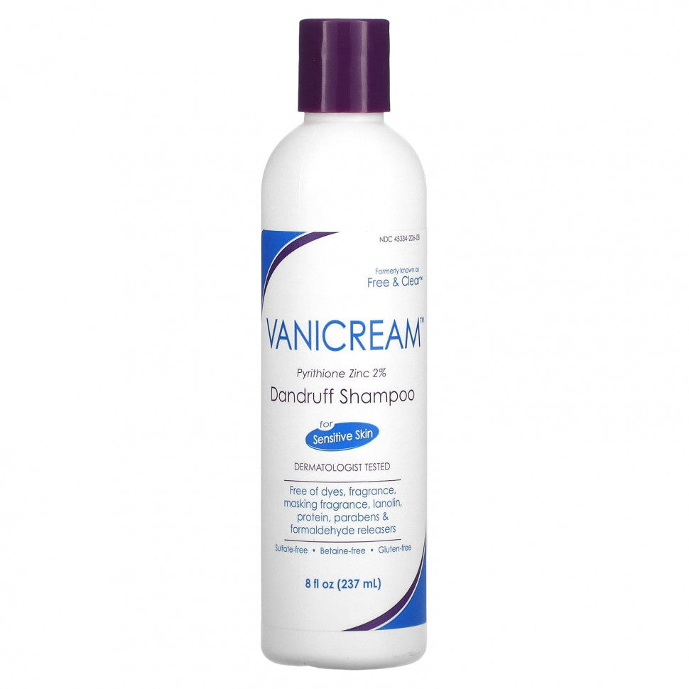   Vanicream, Dandruff Shampoo, For Sensitive Skin, 8 fl oz (237 ml)    -     -,    