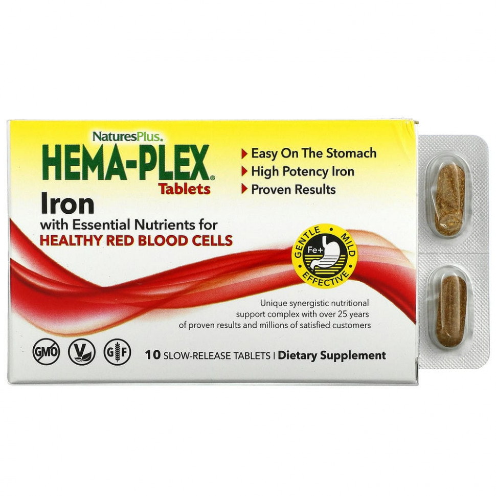   NaturesPlus, Hema-Plex,        , 10        -     -,    