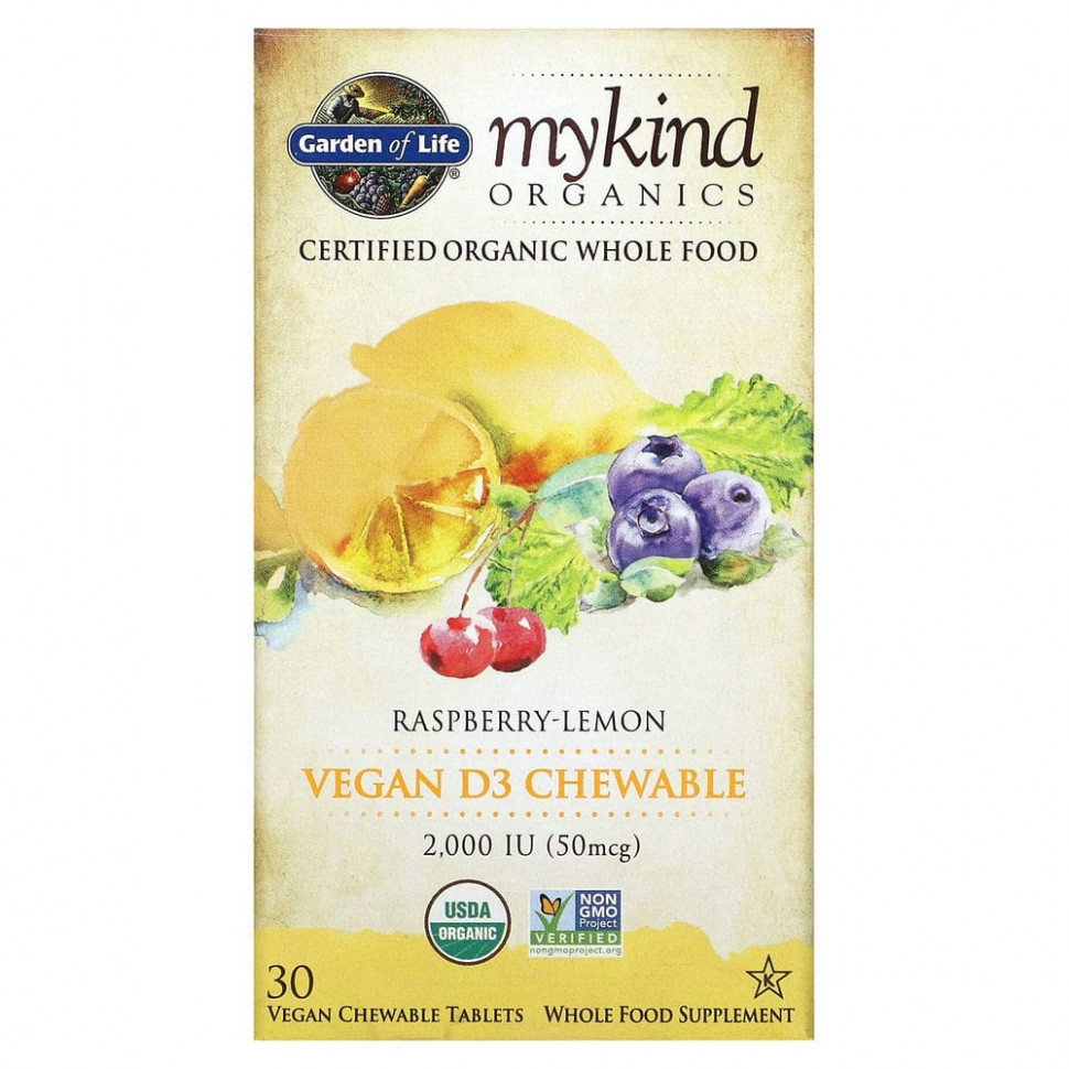   Garden of Life, MyKind Organics,   D3,     , 2000 , 30       -     -,    