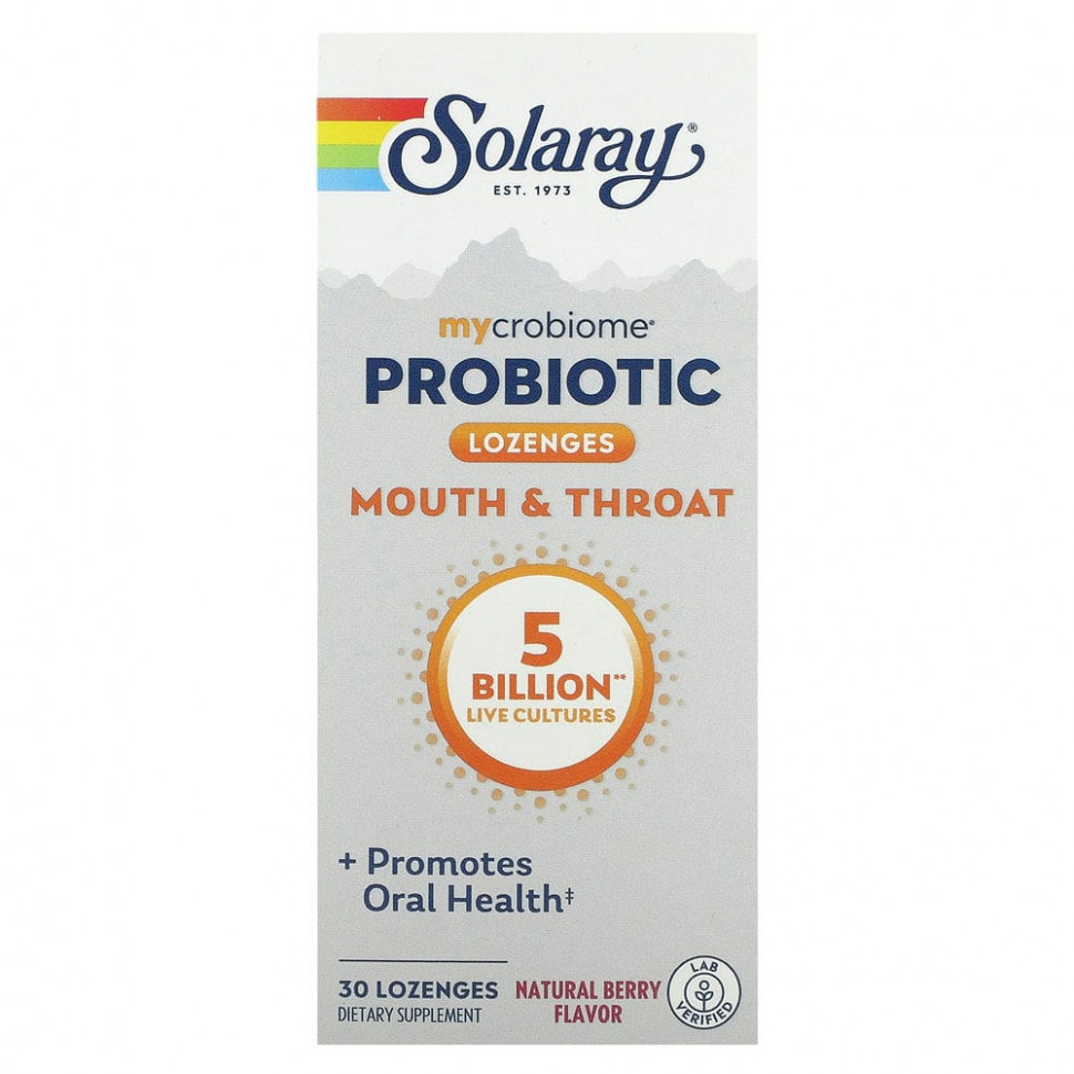   Solaray, Mycrobiome Probiotic, Mouth and Throat,   , 5 , 30     -     -,    