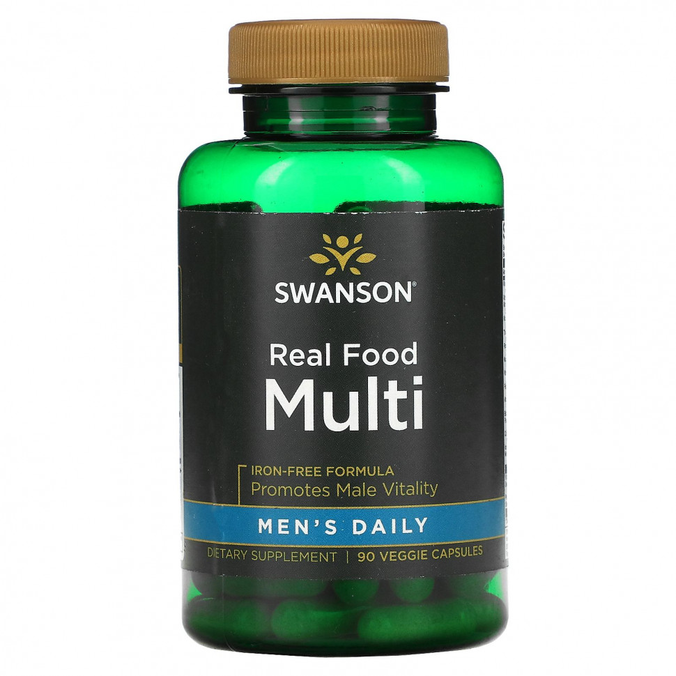   Swanson, Men's Daily, Real Food Multi,  , 90      -     -,    