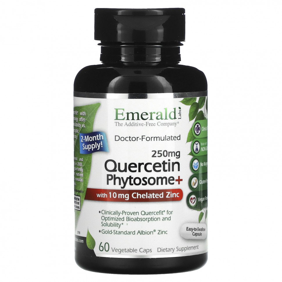   Emerald Laboratories, Quercetin Phytosome+, 250 mg, 60 Vegetable Caps    -     -,    