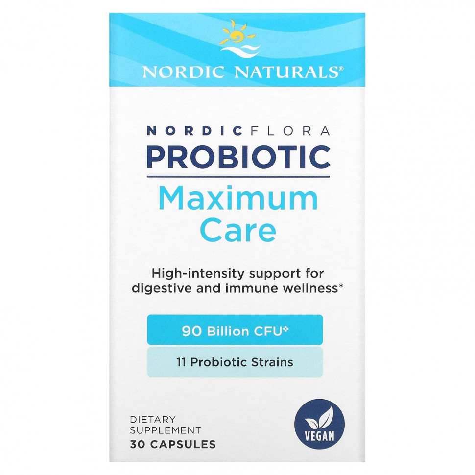   Nordic Naturals, Nordic Flora Probiotic, Maximum Care, 90  , 30     -     -,    