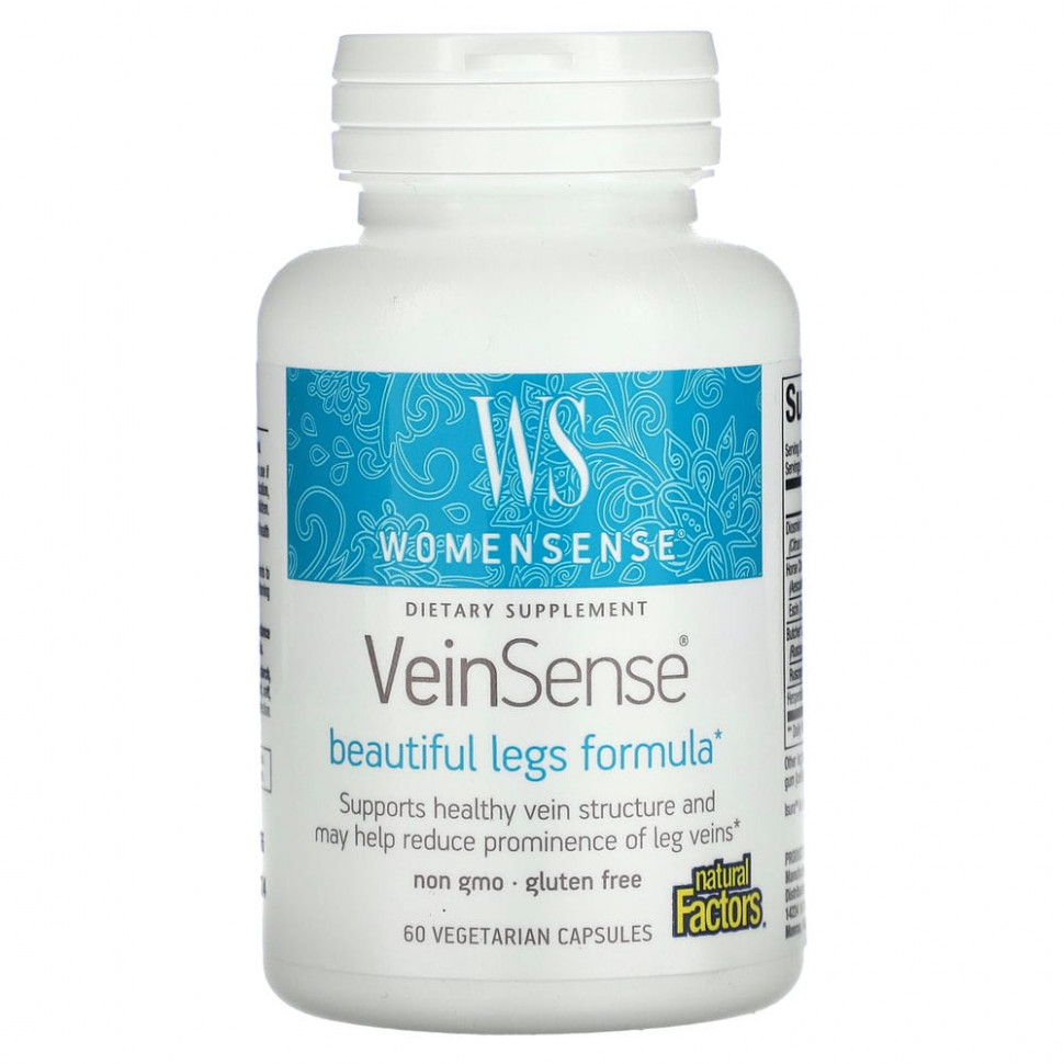   Natural Factors, WomenSense, VeinSense, 60      -     -,    