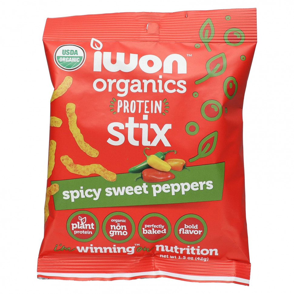   IWON Organics, Organics Protein Stix,   , 8   42  (1,5 )    -     -,    