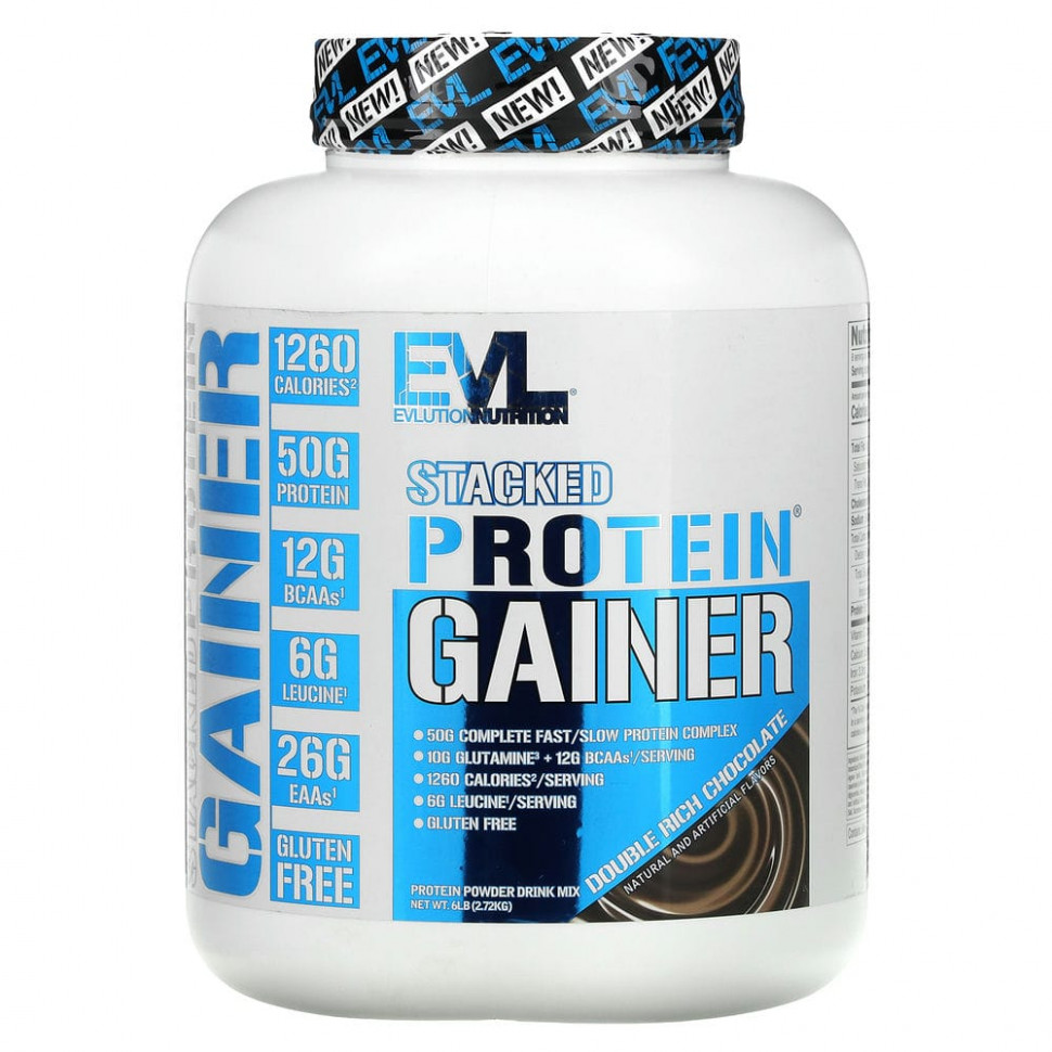   EVLution Nutrition, Stacked Protein Gainer,   , 2,72  (6 )    -     -,    