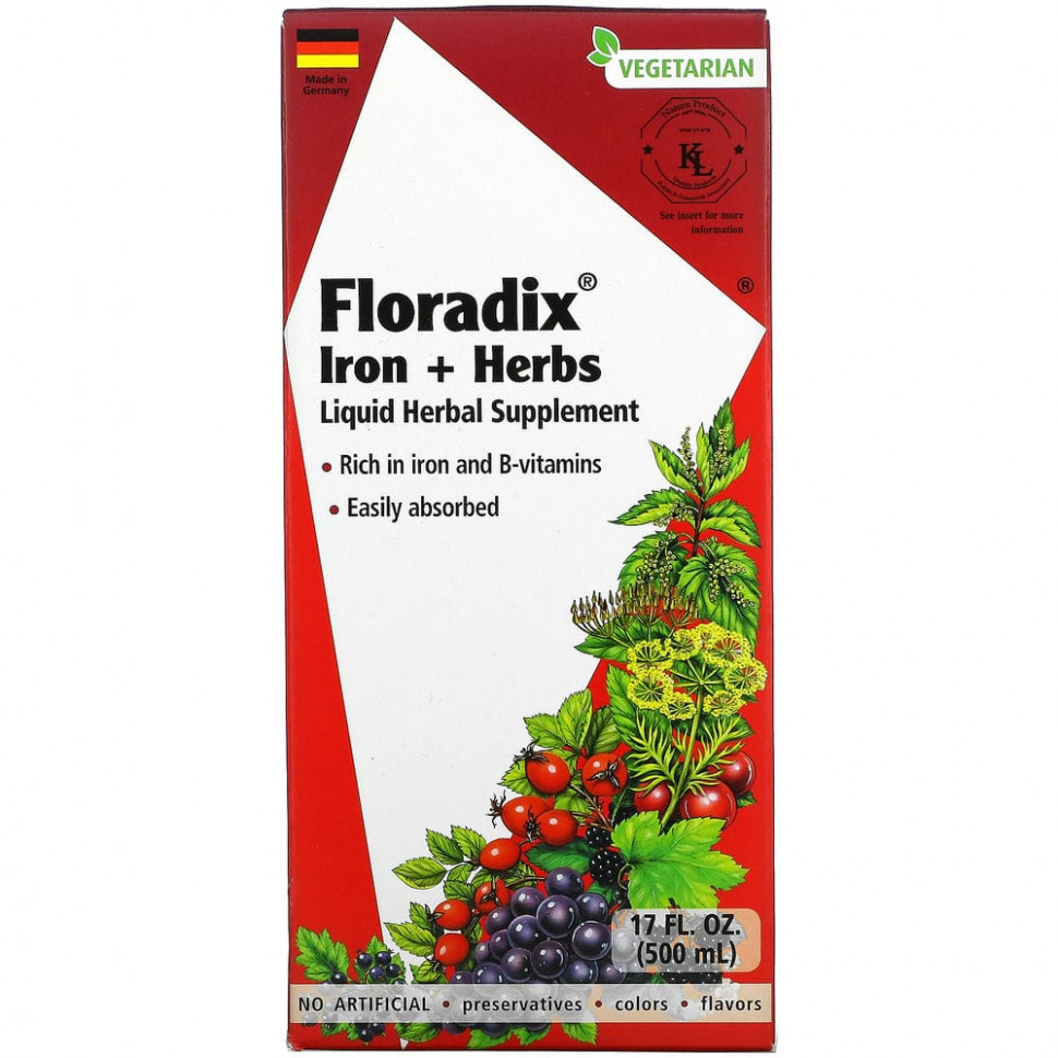   Gaia Herbs, Floradix,   , 500  (17 . )    -     -,    