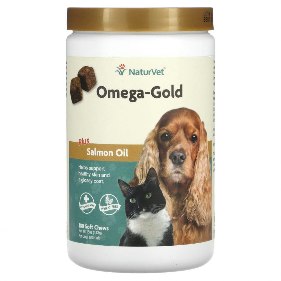   NaturVet, Omega-Gold   ,     ,     , 180       -     -,    