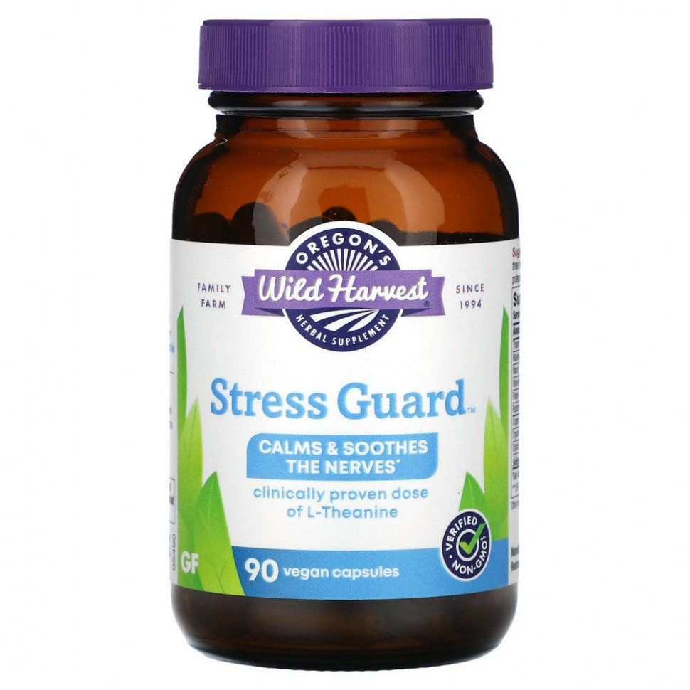   Oregons Wild Harvest, Stress Guard, 90 Vegan Capsules    -     -,    