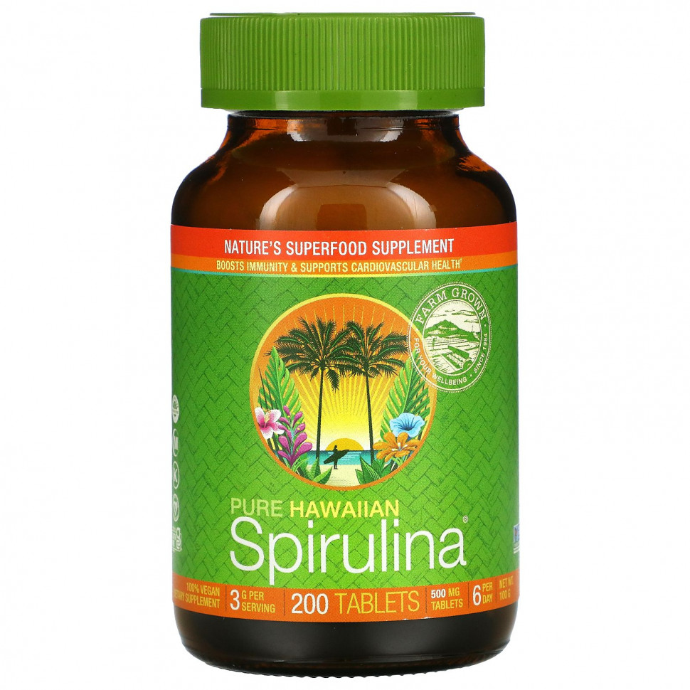   Nutrex Hawaii, Pure Hawaiian Spirulina, 200     -     -,    