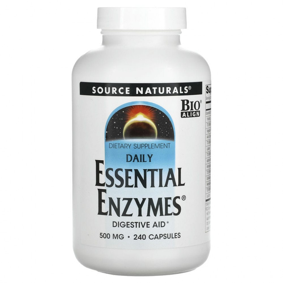   Source Naturals, Daily Essential Enzymes,       , 500 , 240     -     -,    