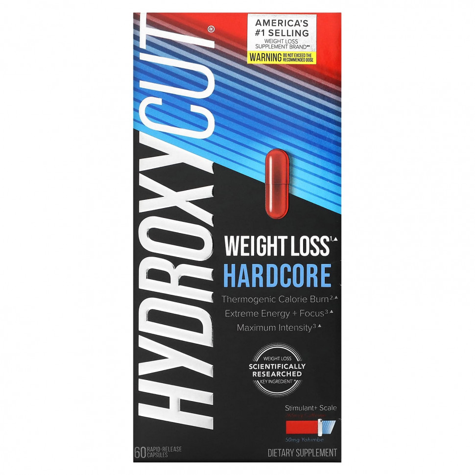   Hydroxycut, Hardcore, 60        -     -,    