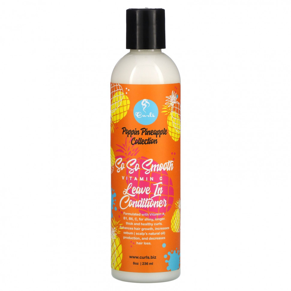   Curls, Poppin Pineapple Collection, So So Smooth,  C,  , 236  (8 )    -     -,    