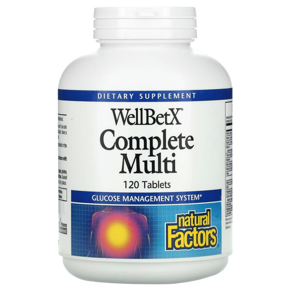   Natural Factors, WellBetX Complete Multi, 120     -     -,    