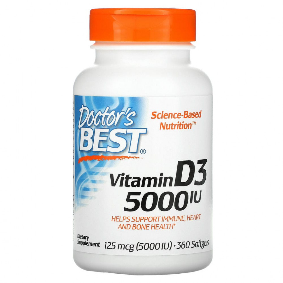   Doctor's Best,  D3, 125  (5000 ), 360      -     -,    