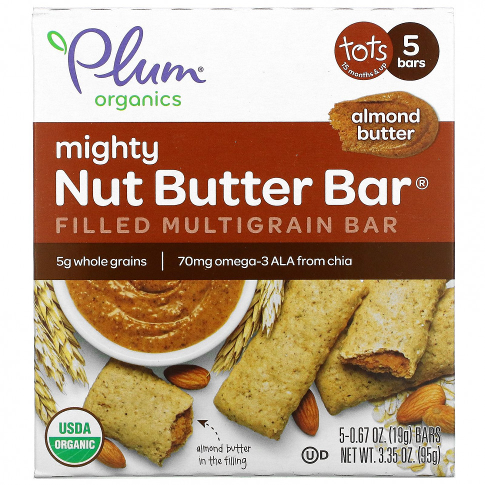   Plum Organics, Mighty Nut Butter Bar,    15 ,  , 5 ,  19  (0,67 )    -     -,    