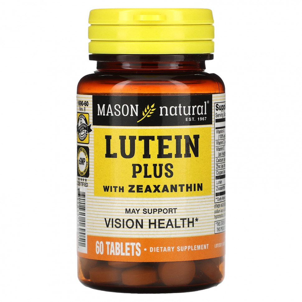   Mason Natural, Lutein Plus,  , 60     -     -,    