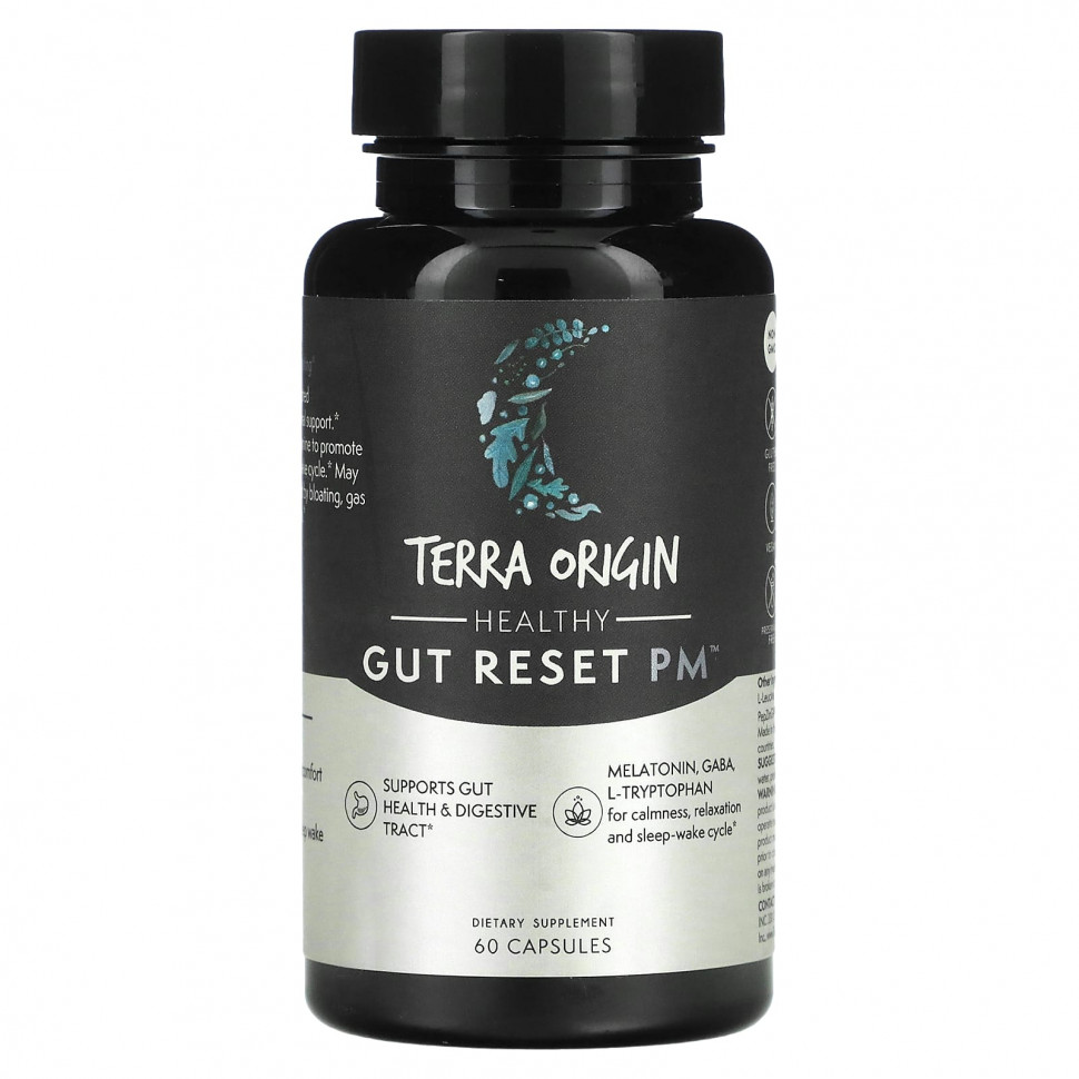   Terra Origin, Healthy Gut Reset PM, 60     -     -,    