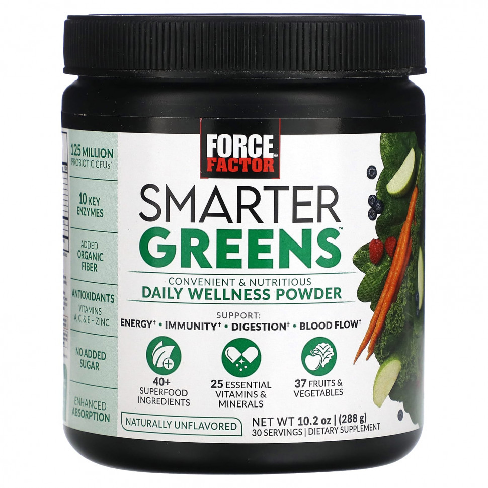   Force Factor, Smarter Greens,   ,  , 288  (10,2 )    -     -,    